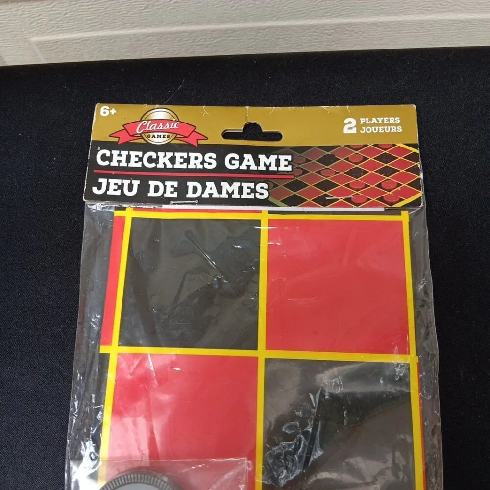 Classic Games Jumbo Checkers Set‎ – Travel Size, Fold-Up, New & Sealed